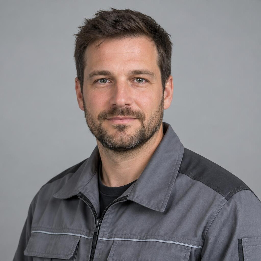 Portrait of a bearded man looking at the camera